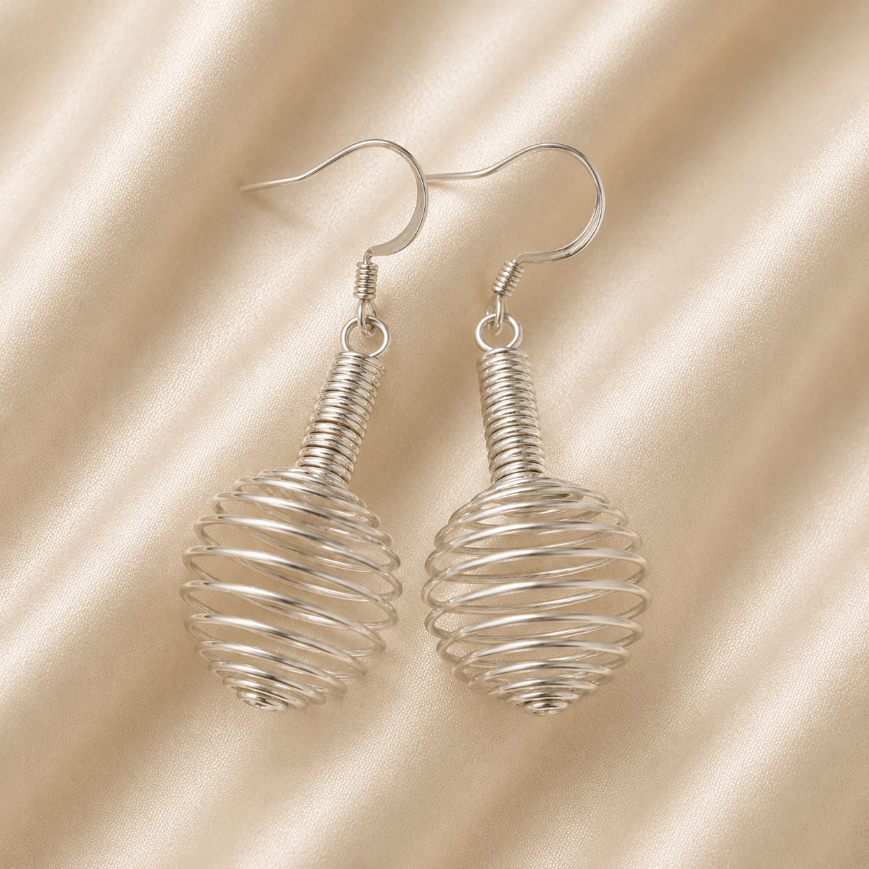 ✨Elegant Silver Spiral Drop Earrings for Women – Contemporary Twisted Statement Jewelry | Chic Everyday & Occasion Wear