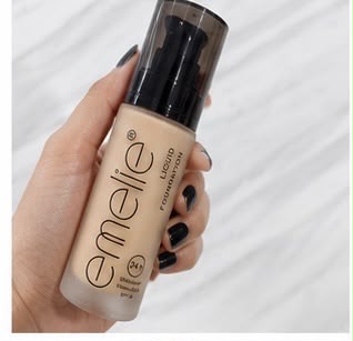 ✨Emelie Paris 24H Waterproof Liquid Foundation SPF 25 – Vitamin Enriched Flawless Matte Finish Makeup Base (30ml)