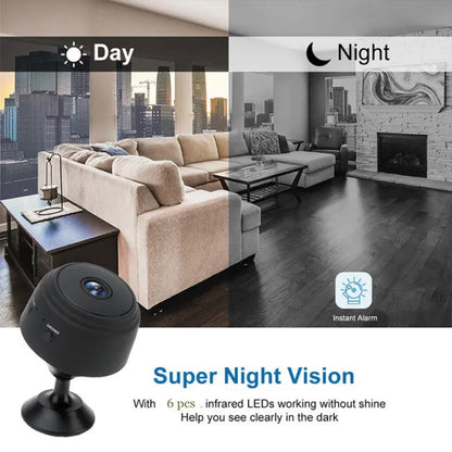 A9 Mini Smart WiFi Security Camera – 1080P HD Portable Indoor Camera with Night Vision & Motion Detection