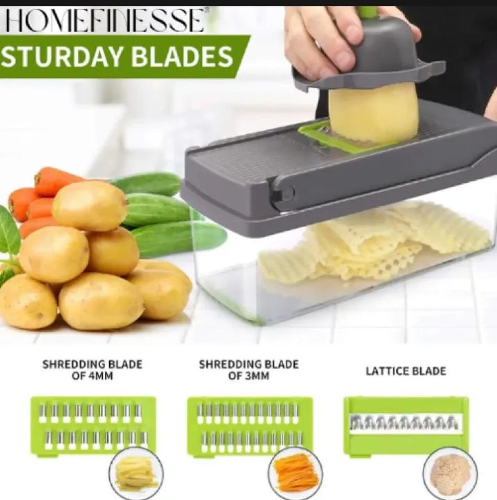 ⭐ Smart 14-in-1 Vegetable Chopper & Slicer | All-in-One Kitchen Food Prep Tool