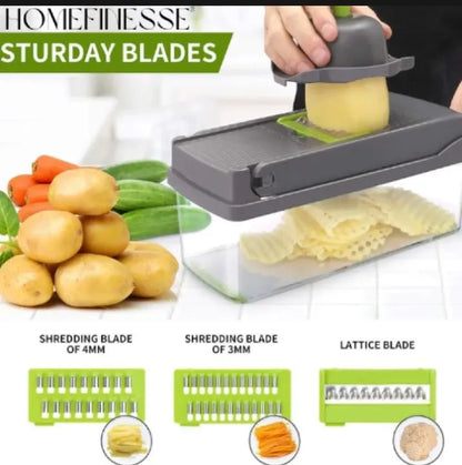⭐ Smart 14-in-1 Vegetable Chopper & Slicer | All-in-One Kitchen Food Prep Tool