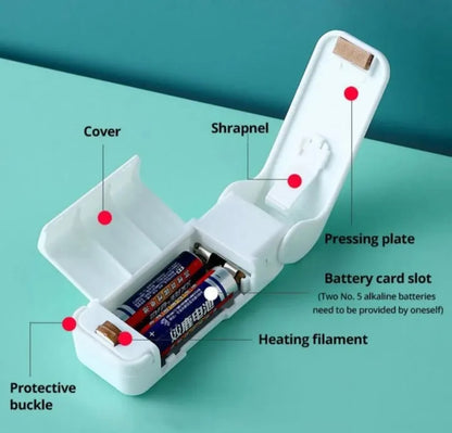 🔥 FreshLock Mini Portable Heat Sealer | USB Rechargeable Food Storage Saver