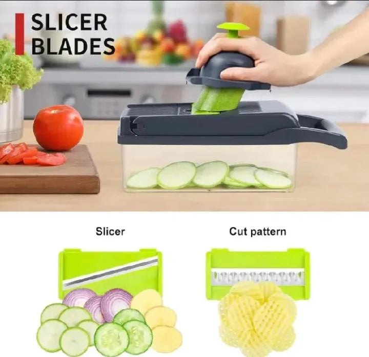 ⭐ Smart 14-in-1 Vegetable Chopper & Slicer | All-in-One Kitchen Food Prep Tool