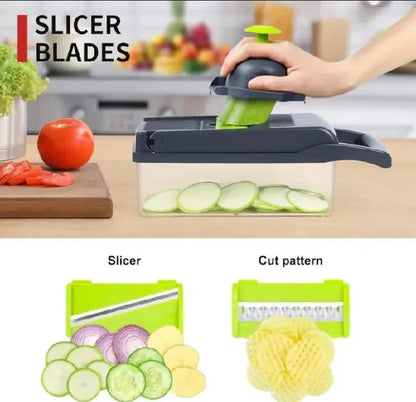 ⭐ Smart 14-in-1 Vegetable Chopper & Slicer | All-in-One Kitchen Food Prep Tool