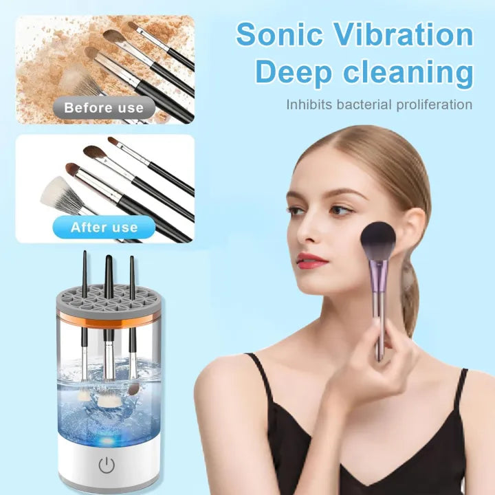 ✨ Premium 3-in-1 Electric Makeup Brush Cleaner & Dryer – Automatic USB Rechargeable Brush Washing Machine with Drying Stand