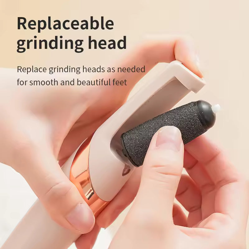 Rechargeable Electric Foot File | Professional Callus Remover & Pedicure Tool for Smooth, Soft Feet | USB Cordless Foot Care Device