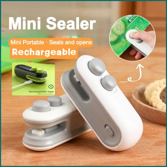 🔥 FreshLock Mini Portable Heat Sealer | USB Rechargeable Food Storage Saver
