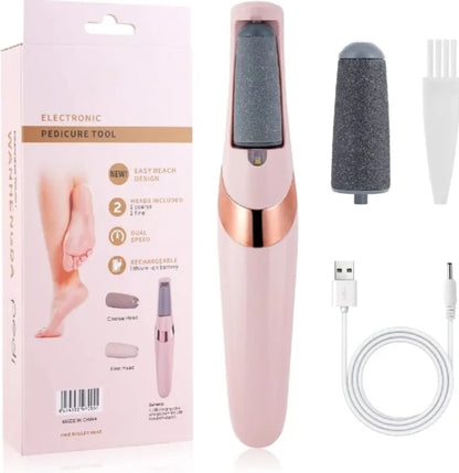 Rechargeable Electric Foot File | Professional Callus Remover & Pedicure Tool for Smooth, Soft Feet | USB Cordless Foot Care Device
