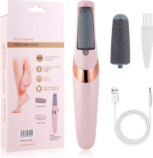Rechargeable Electric Foot File | Professional Callus Remover & Pedicure Tool for Smooth, Soft Feet | USB Cordless Foot Care Device