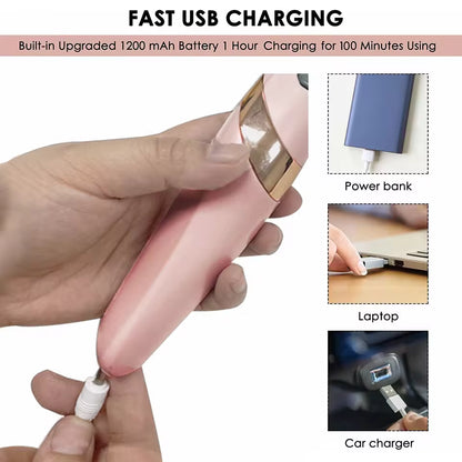 Rechargeable Electric Foot File | Professional Callus Remover & Pedicure Tool for Smooth, Soft Feet | USB Cordless Foot Care Device