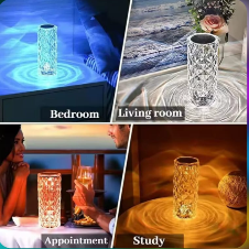 💎 Rechargeable Crystal Touch Lamp with Remote – Luxury Dimmable LED Table Lamp