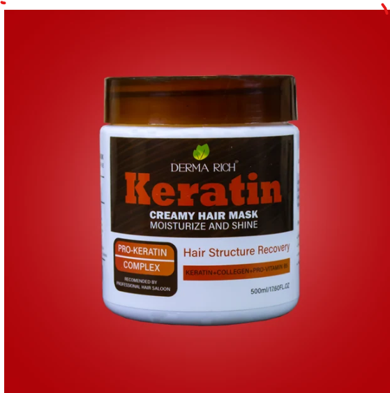 Derma Rich Pro Keratin Hair Mask – Deep Nourishing & Smoothing Treatment