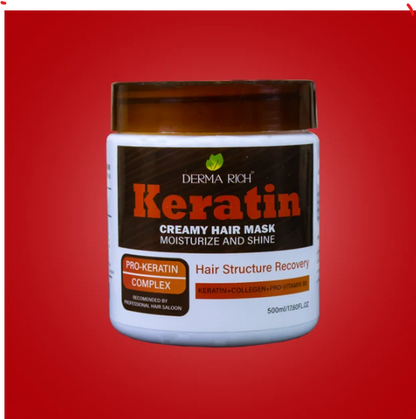 Derma Rich Pro Keratin Hair Mask – Deep Nourishing & Smoothing Treatment