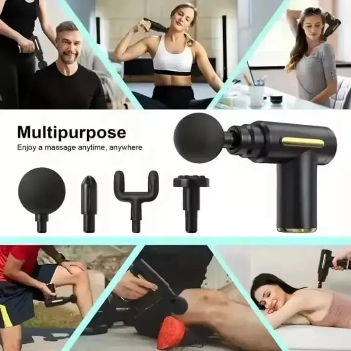 Premium Deep Tissue Massage Gun – Rechargeable Handheld Percussion Muscle Massager for Neck, Back, Shoulders & Legs