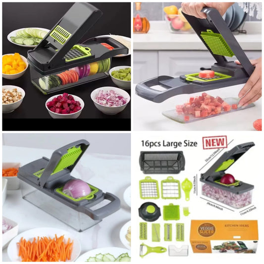 ⭐ Smart 14-in-1 Vegetable Chopper & Slicer | All-in-One Kitchen Food Prep Tool