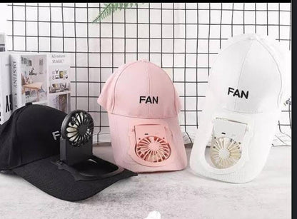 ⭐Rechargeable Cooling Fan Hat | Breathable Mesh Summer Cap with USB Type-C Charging