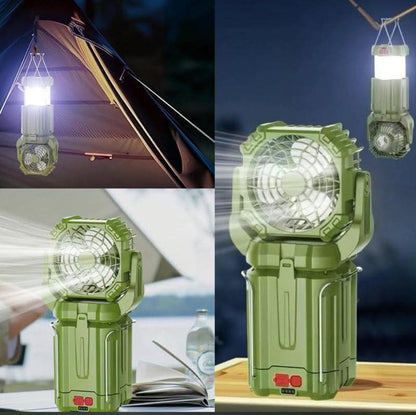 🌟Multifunction Rechargeable Solar Camping Lantern with High-Speed Fan, LED Torch & 5V Power Bank | Portable Emergency Light for Camping, Hiking & Outdoor Adventures