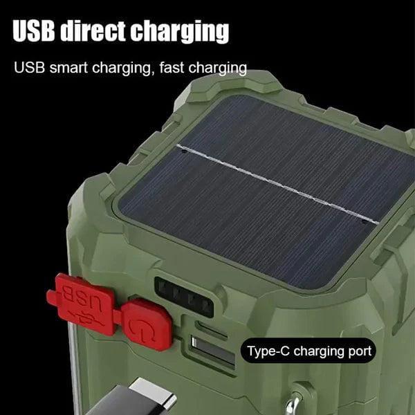 🌟Multifunction Rechargeable Solar Camping Lantern with High-Speed Fan, LED Torch & 5V Power Bank | Portable Emergency Light for Camping, Hiking & Outdoor Adventures