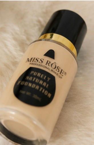 ✨Miss Rose Professional Purely Natural Liquid Foundation – Full Coverage Soft Matte Finish Makeup Base (30ml)