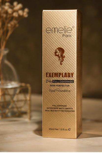 Emelie Paris 24H Skin Perfector™ Full Coverage Liquid Foundation – Flawless Matte Finish & Long-Lasting Beauty