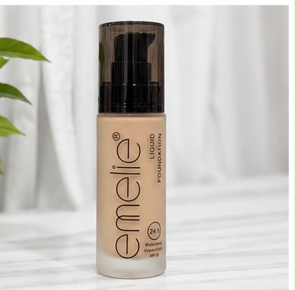 ✨Emelie Paris 24H Waterproof Liquid Foundation SPF 25 – Vitamin Enriched Flawless Matte Finish Makeup Base (30ml)