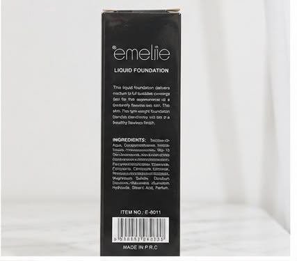 ✨Emelie Paris 24H Waterproof Liquid Foundation SPF 25 – Vitamin Enriched Flawless Matte Finish Makeup Base (30ml)