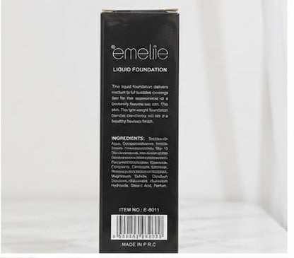 ✨Emelie Paris 24H Waterproof Liquid Foundation SPF 25 – Vitamin Enriched Flawless Matte Finish Makeup Base (30ml)