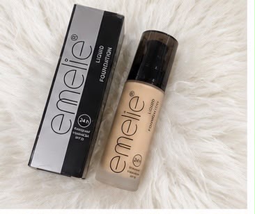 ✨Emelie Paris 24H Waterproof Liquid Foundation SPF 25 – Vitamin Enriched Flawless Matte Finish Makeup Base (30ml)