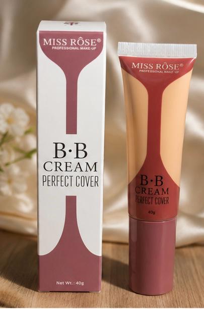 ✨Miss Rose Perfect Cover BB Cream Foundation SPF – 24H Full Coverage Flawless Matte Finish Makeup Cream (40g)