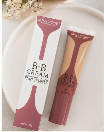 ✨Miss Rose Perfect Cover BB Cream Foundation SPF – 24H Full Coverage Flawless Matte Finish Makeup Cream (40g)