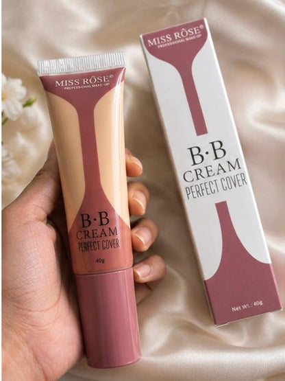 ✨Miss Rose Perfect Cover BB Cream Foundation SPF – 24H Full Coverage Flawless Matte Finish Makeup Cream (40g)