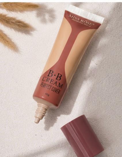 ✨Miss Rose Perfect Cover BB Cream Foundation SPF – 24H Full Coverage Flawless Matte Finish Makeup Cream (40g)
