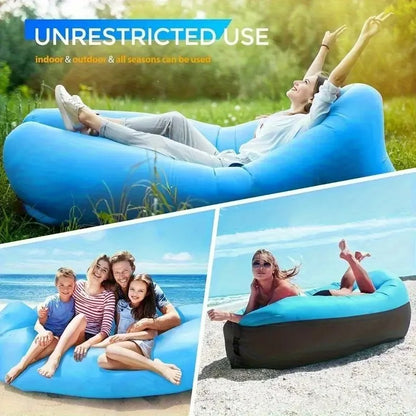 🌬️ Premium Portable Fast-Inflating Air Lounger Sofa – Foldable Outdoor Inflatable Couch (No Air Pump Required)