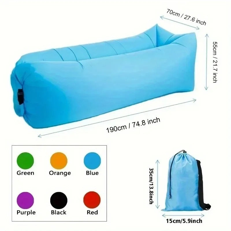 🌬️ Premium Portable Fast-Inflating Air Lounger Sofa – Foldable Outdoor Inflatable Couch (No Air Pump Required)