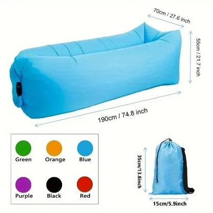 🌬️ Premium Portable Fast-Inflating Air Lounger Sofa – Foldable Outdoor Inflatable Couch (No Air Pump Required)