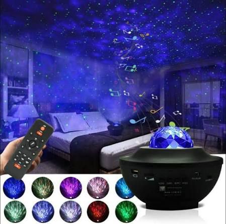 ✨Galaxy Star Projector Night Light with Bluetooth Speaker & Remote – Adjustable Multicolor Ambient Light for Bedroom & Home