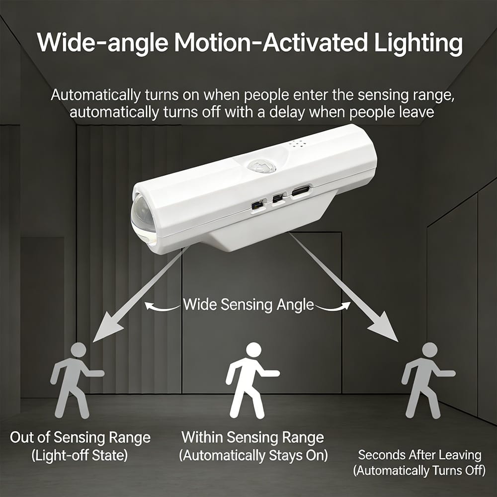 ✨Smart Dual-Head Motion Sensor LED Wall Light – Wireless Magnetic Night Lamp with Sunset Ambient Lighting