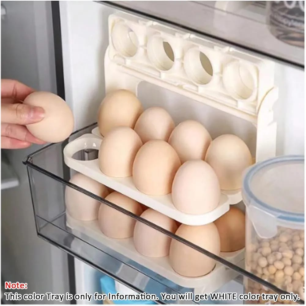 ✨Premium 3-Tier Folding Egg Storage Rack – Space-Saving Organizer for Up to 24 Eggs | High-Quality Kitchen Essential