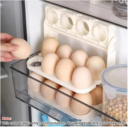 ✨Premium 3-Tier Folding Egg Storage Rack – Space-Saving Organizer for Up to 24 Eggs | High-Quality Kitchen Essential