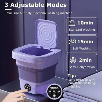🌟MiniFold™ Portable Washing Machine – Foldable Compact Laundry Washer