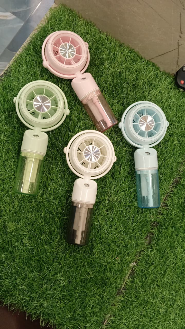 BreezeMist™ Portable Misting Fan – 3-Speed Mini Cooling Fan