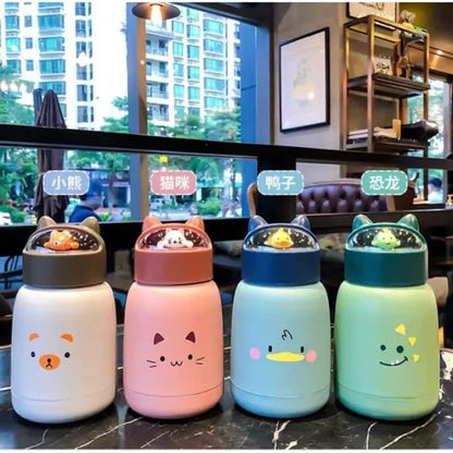 PurrSip™ Cute Cat-Shaped Insulated Glass Water Bottle