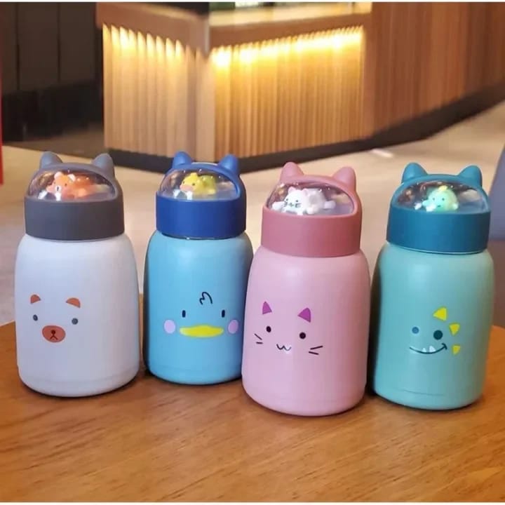 PurrSip™ Cute Cat-Shaped Insulated Glass Water Bottle