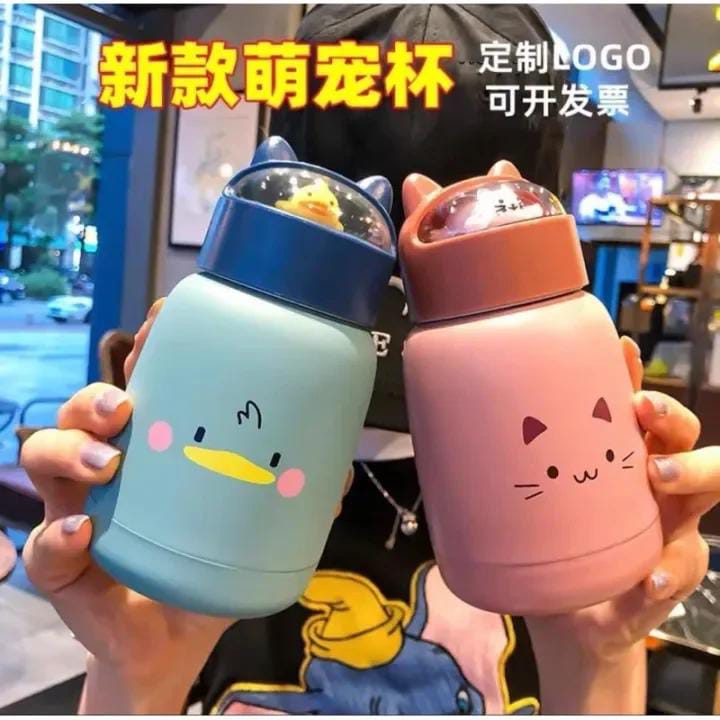 PurrSip™ Cute Cat-Shaped Insulated Glass Water Bottle
