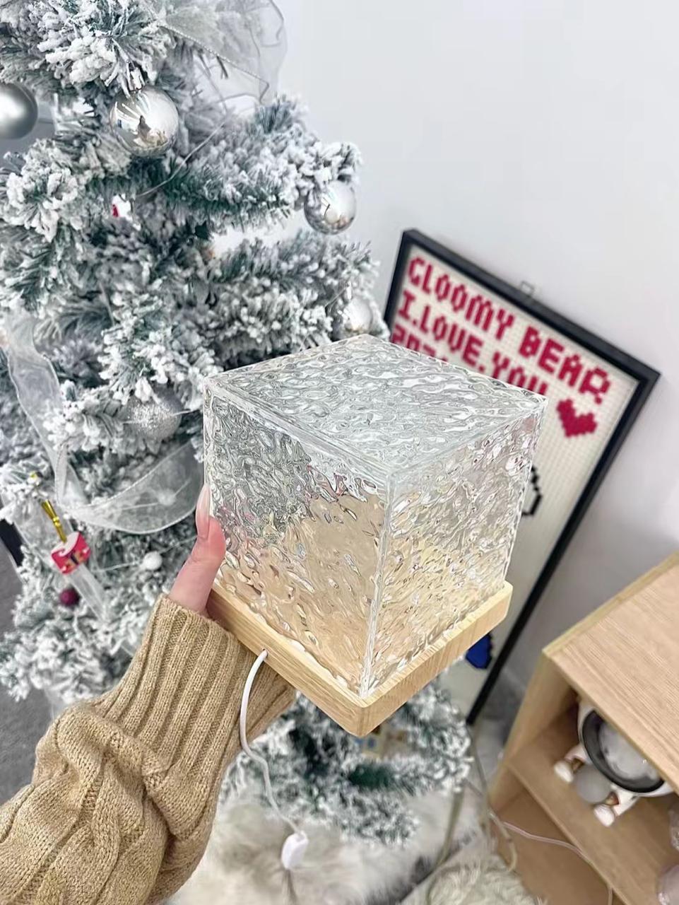 LumiCrystal™ Textured Glass Ambient Table Lamp