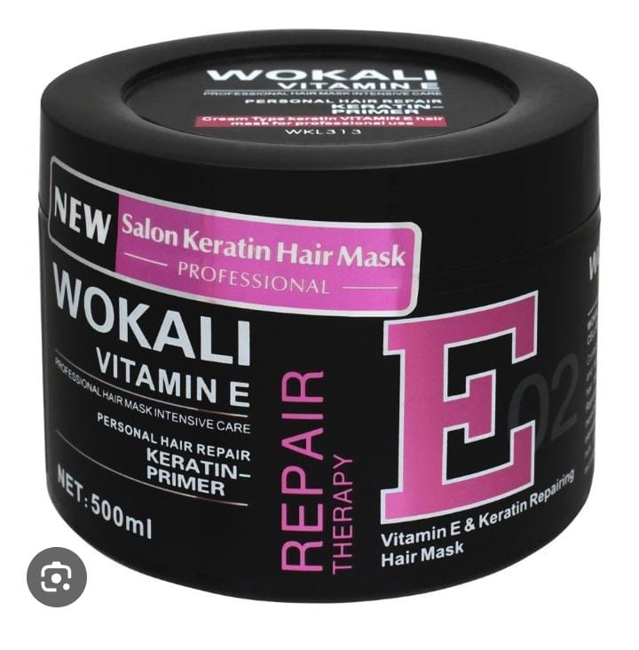 Wokali Vitamin E Salon Keratin Hair Mask – Moisture & Intensive Hair Care | 500ml