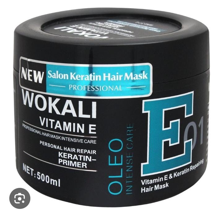 Wokali Vitamin E Salon Keratin Hair Mask – Moisture & Intensive Hair Care | 500ml