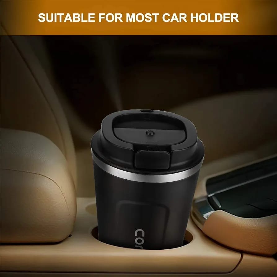ThermoLuxe™ Black Coffee Travel Mug – Double-Wall Insulated Stainless Steel Tumbler