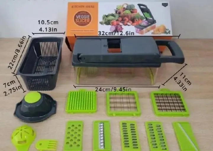 ⭐ Smart 14-in-1 Vegetable Chopper & Slicer | All-in-One Kitchen Food Prep Tool