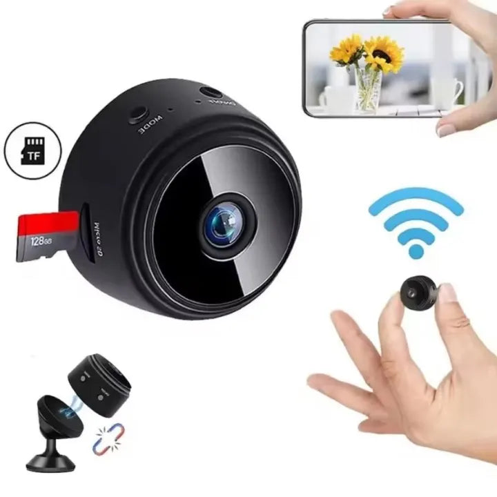 A9 Mini Smart WiFi Security Camera – 1080P HD Portable Indoor Camera with Night Vision & Motion Detection